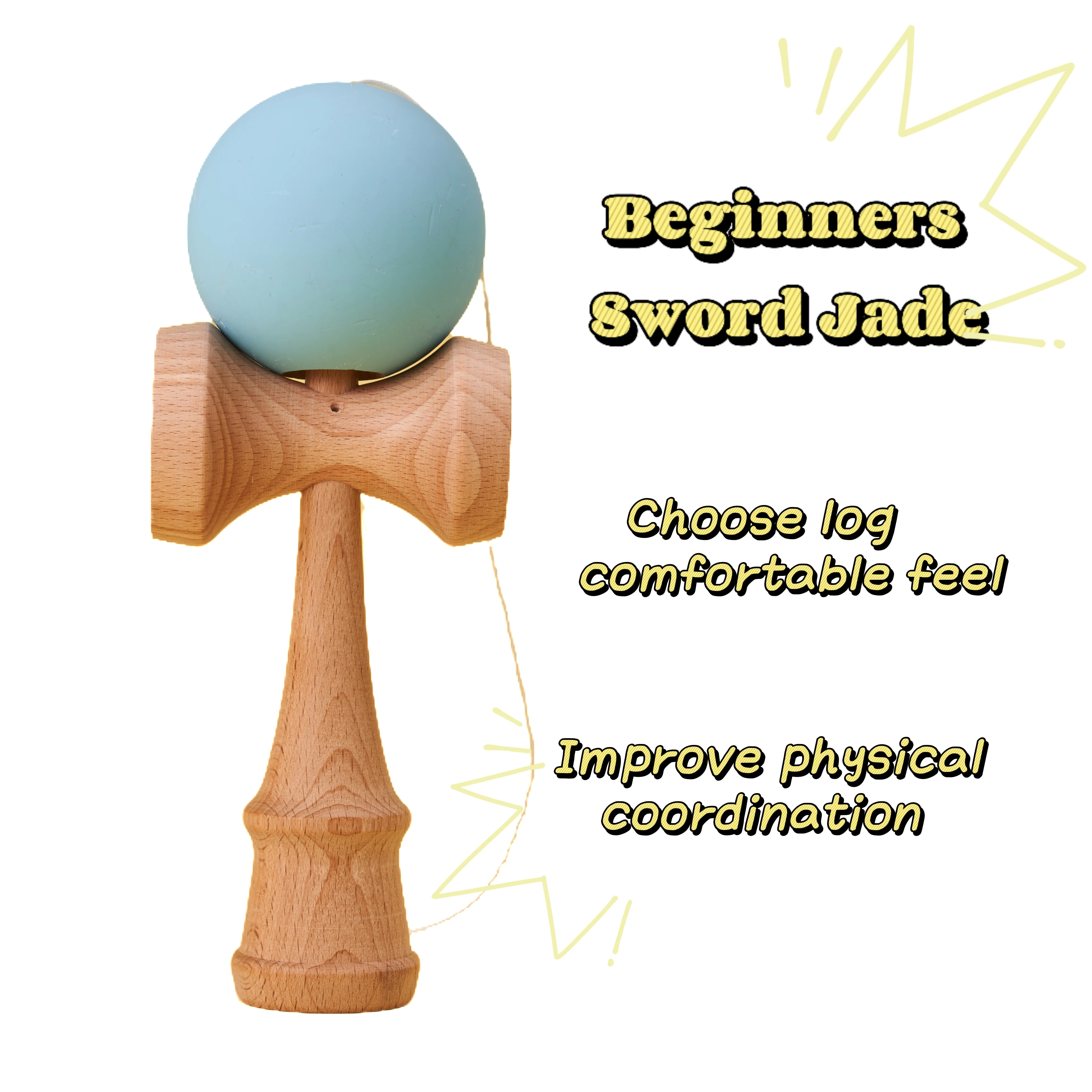 Japanese traditional toy sword jade beginner beginner learning exercise children balance force hand brain coordination