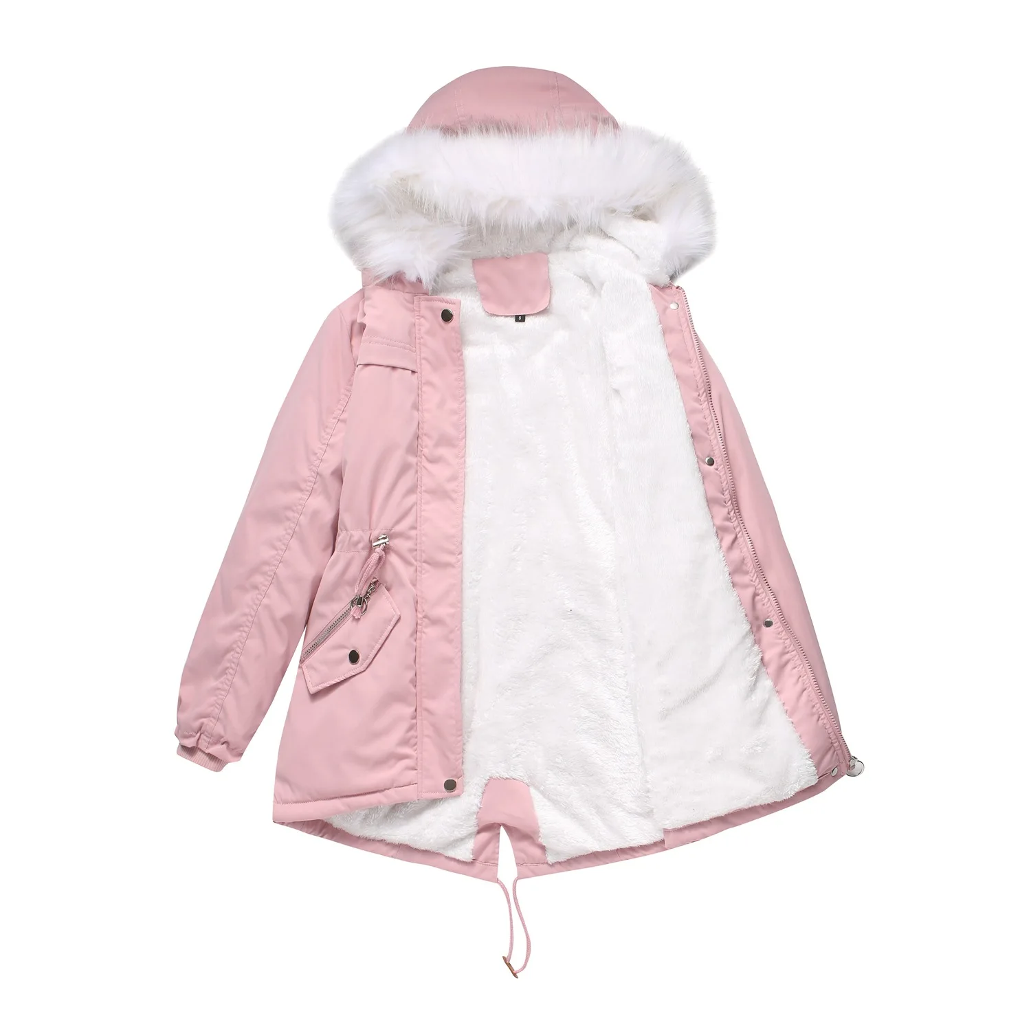 Fur Parka Women Long Coats With Fur Hoods