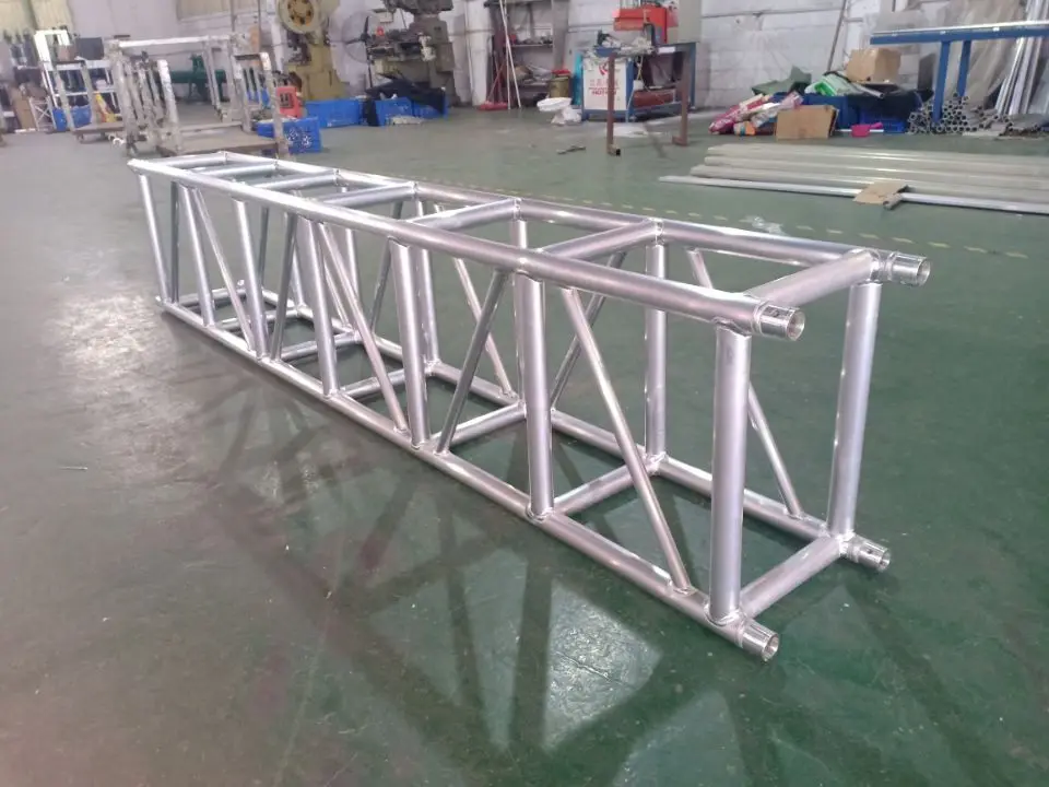 High Quality Large Aluminum Truss Roof Wooden Stage with Lifting Tower