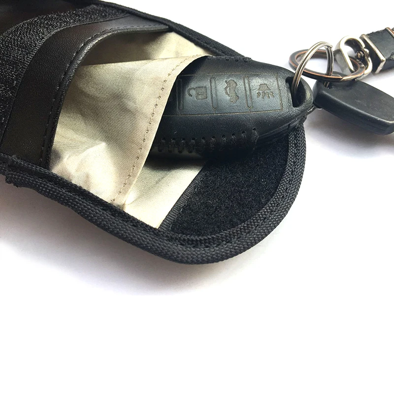 Signal Block Cover Key Pouch for WIFI/GSM/LTE/NFC/RF Blocked Key Fob Cover RFID Blocking Car Key Case Faraday Bag