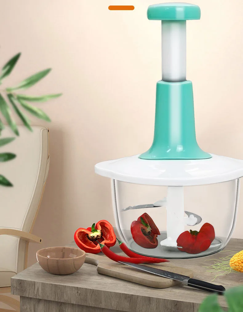 1.5L, 2L Hand meat grinder Slicer Chopper Garlic Onions Pepper Cutter Mini Food Processor Manual Food Chopper