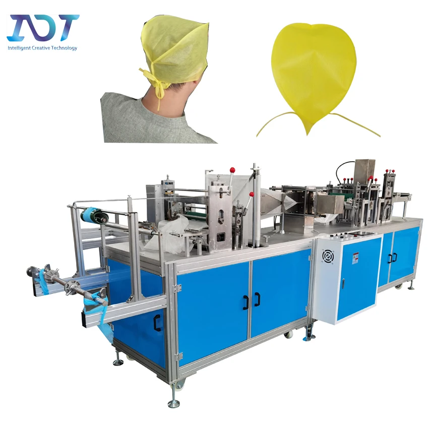Full Auto High Speed Non-woven Cap With Tie Medical Disposable Doctor Cap Making Machine