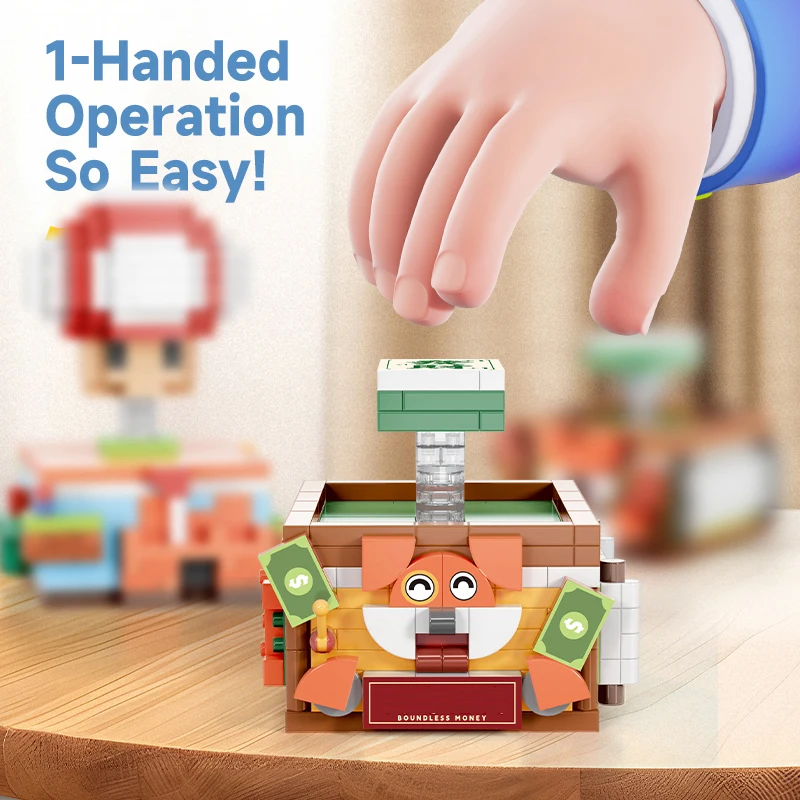 Stress Relief Mushroom&Mahjong 300+cs Micro Building Block Sets DIY Assembly Brick Toys Best Gift for  Office Home Decoration