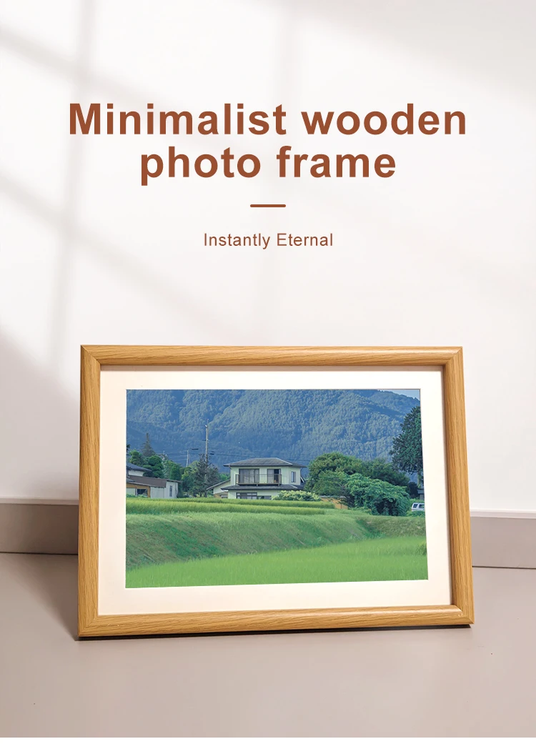 Ready To Ship Discount Cheap Simple Design MDF A4 Wall Hanging Frame Picture Home Decor Wooden Photo Frames for Pictures