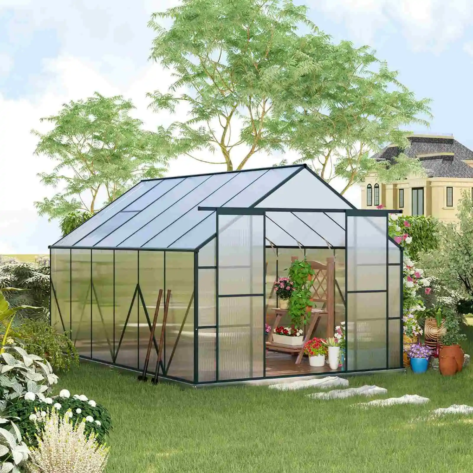 Garden Greenhouse  Aluminum Outdoor Greenhouse Green House