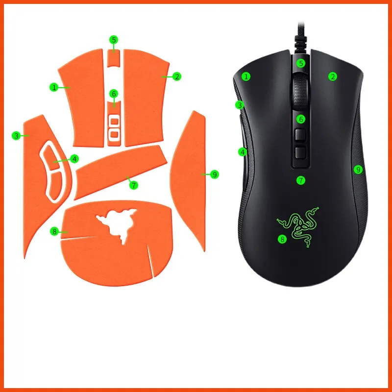 Mice Sticker Anti-Slip Mouse sticker For DeathAdder Pro V2 Gaming Mouse Printed Full / Half cover