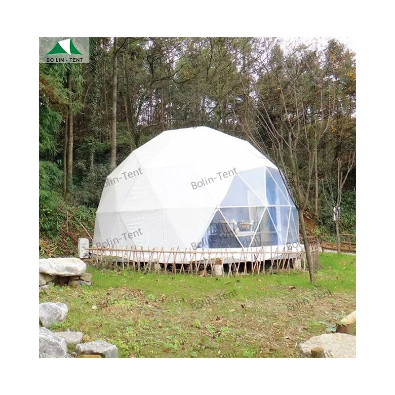 Bolin Tent Igloos Geodesic Dome Steel Structure Camping Tent Hotel Luxury Dome House Glamping Round Domo