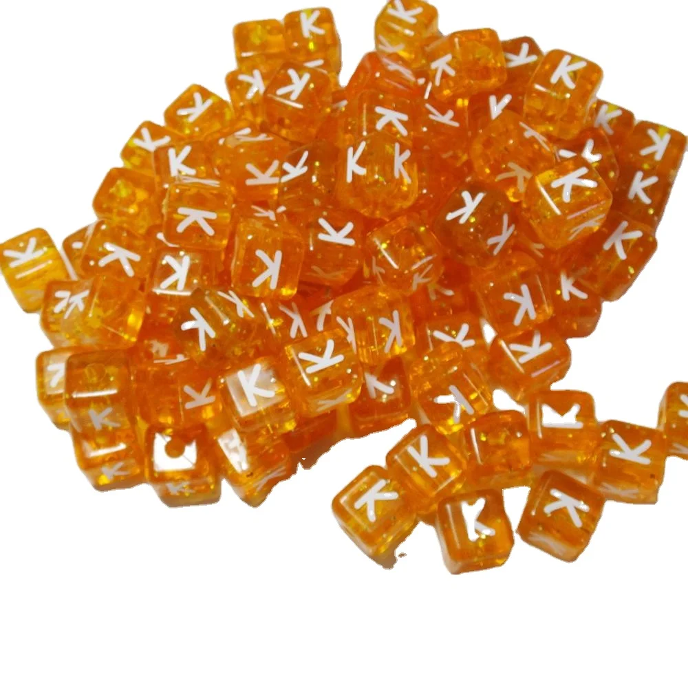 plastic alphabet letter beads 12mm with vertical hole,promotion plastic single letter alphabet beads,plastic square letter beads