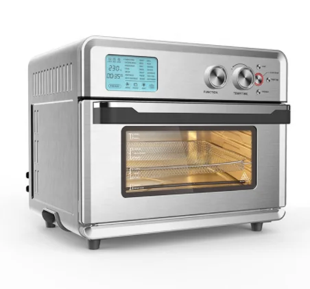 
stainless steel LCD air oven with quick dial for 21 preset menus oil-free cooking 