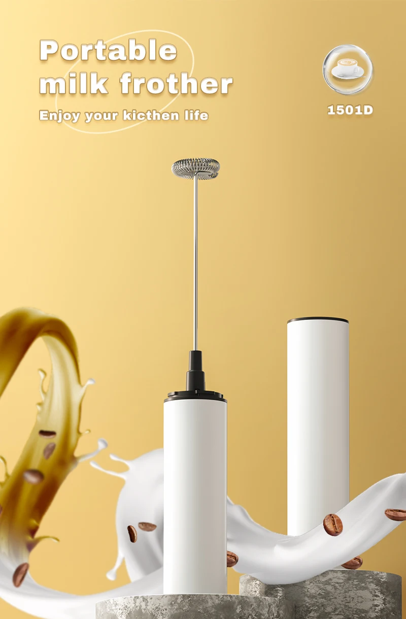 Wholesale price automatic mini coffee mixer usb rechargeable stainless steel  milk frother electric mixer