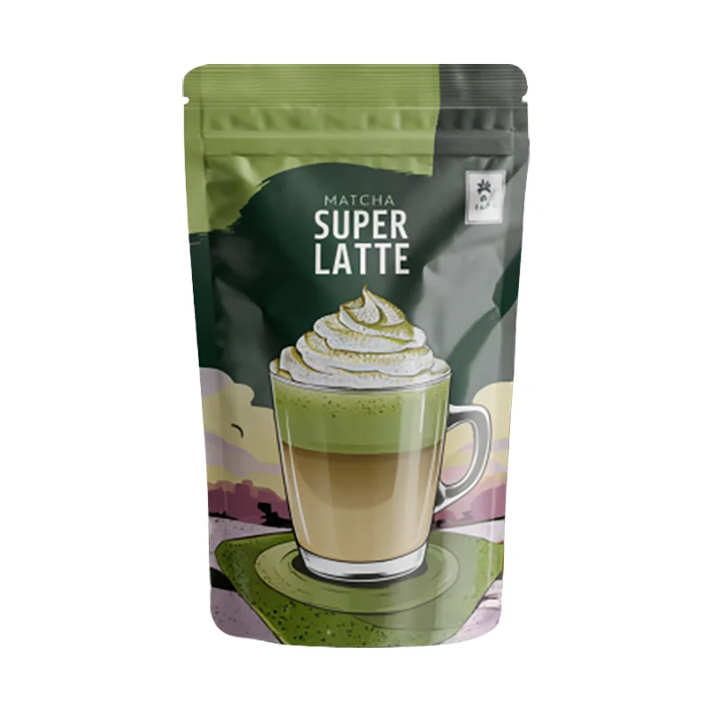 Factory Price Custom Aluminum Foil Food Packaging Plastic Bag Doypack Stand Up Pouches Matcha Powder Pouch