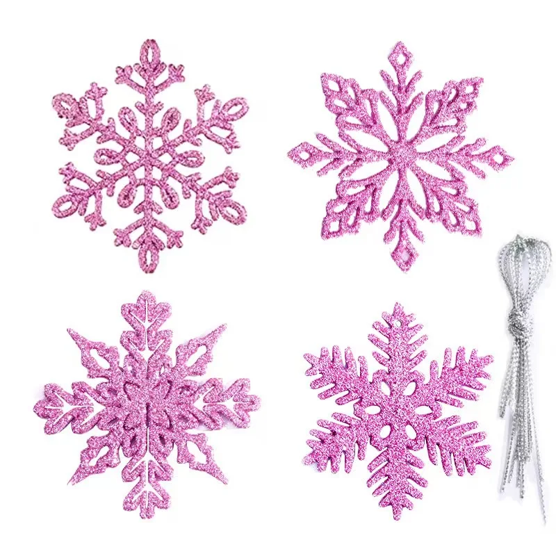 Christmas Sprinkles Snowflake Flakes Christmas Snowflake Flakes String Ornament Tree Garland Decoration Gift