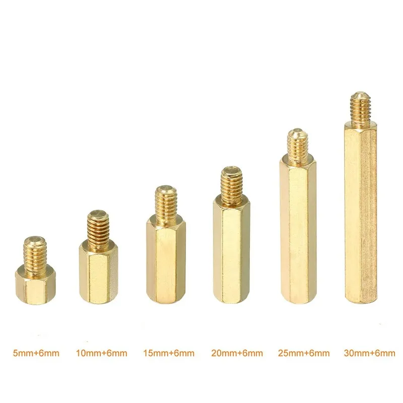 M5 Standoff Screws Brass Hex PCB Standoffs for Motherboards Computer Cases Circuit Boards Electronics Gold Tone
