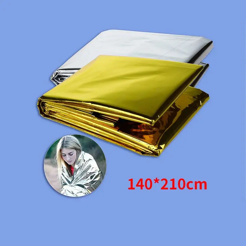 custom color Aluminum Mylar Foil Emergency Rescue Space Thermal Solar Blanket For Outdoor Refugee First Aid Use Reusable