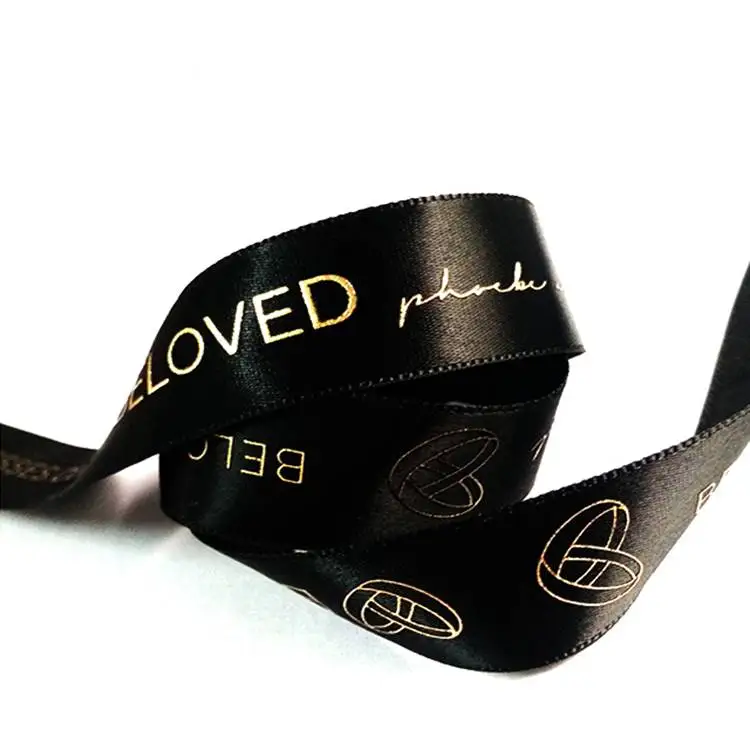 Made in China Superior Quality Custom Printed Satin Grosgrain Ribbon with Logo