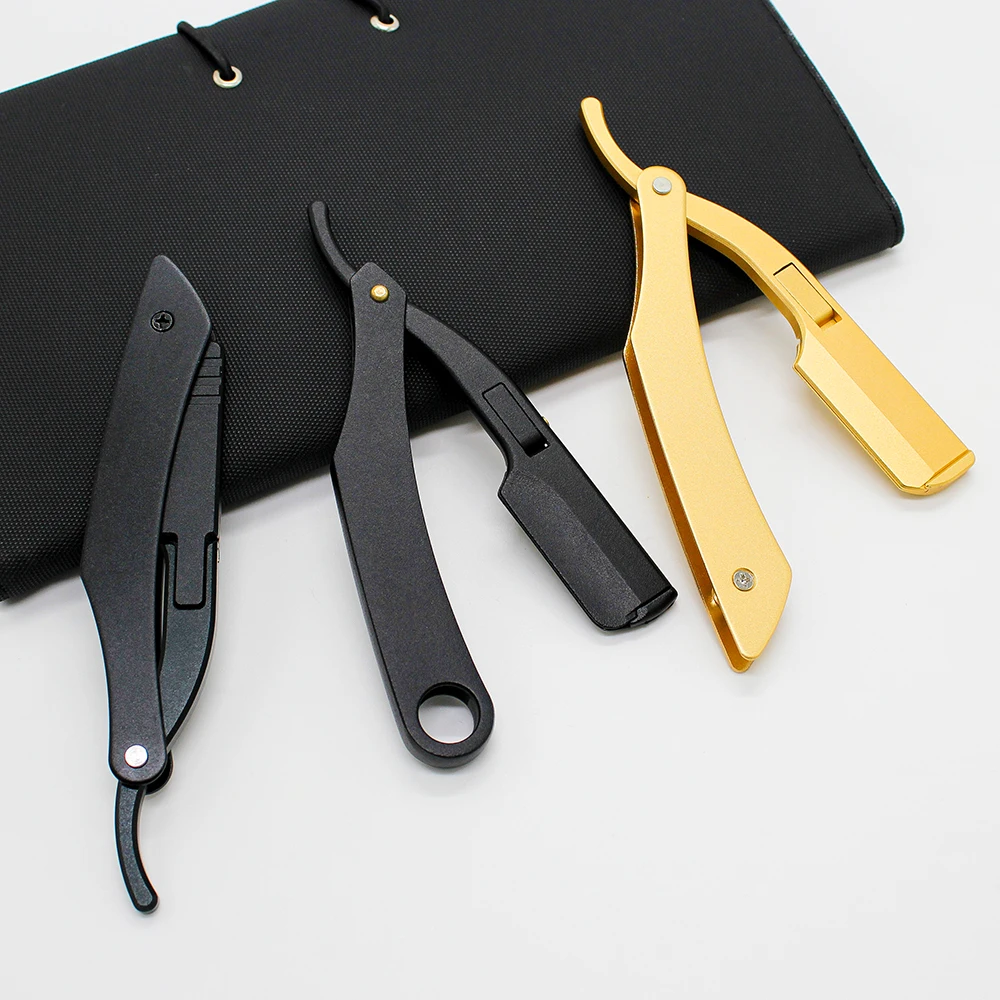 Wholesale Professional Vintage Beard Cutting Shaving Razor Custom Barber Straight Single Edge Cut Throat Razor Handle