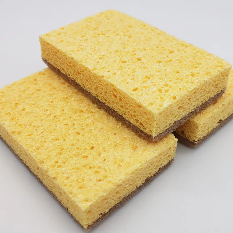 Eco Friendly Cellulose Sponge Block Natural Kitchen Dish Washing Scrubber Cleaning Sponge