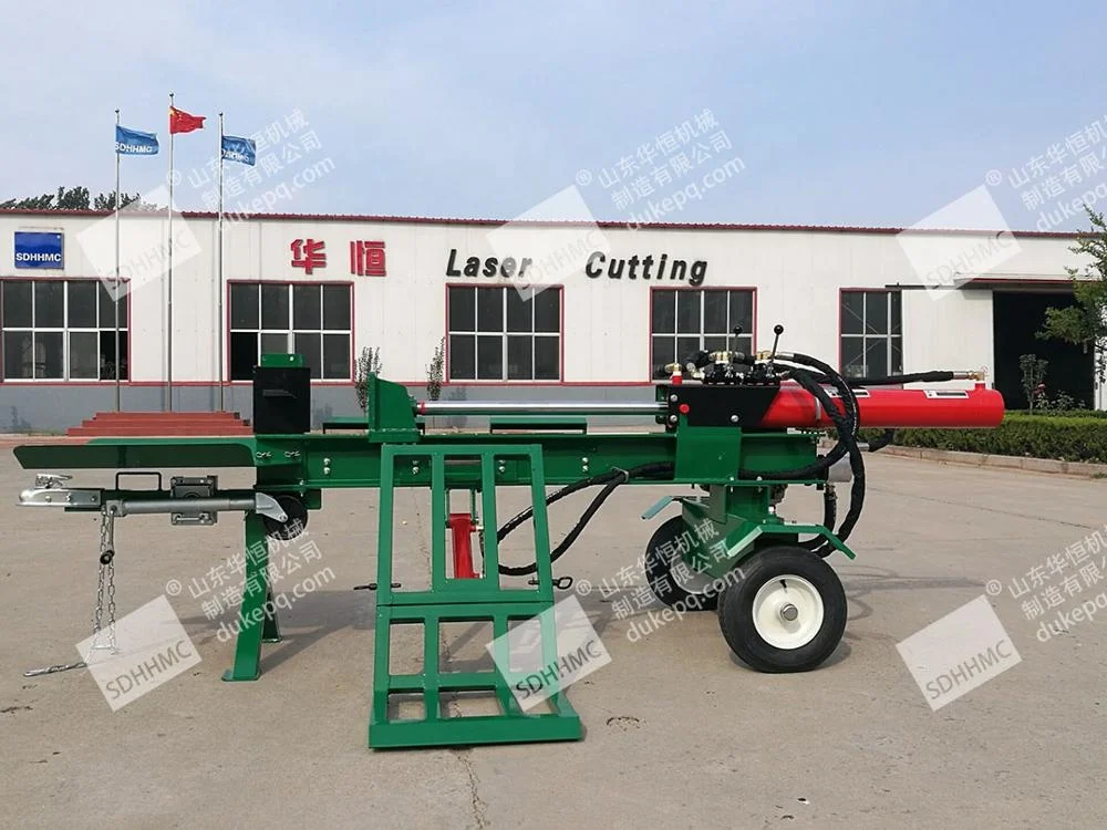 Factory Offer 50Ton Diesel Engine Powered Wood Log Splitter With Hydraulic Lift Arms