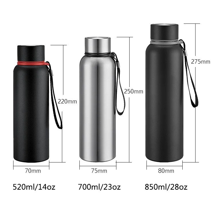 OKADI Stainless Steel Sports Water Bottles with Logo Vacuum Thermal Flask