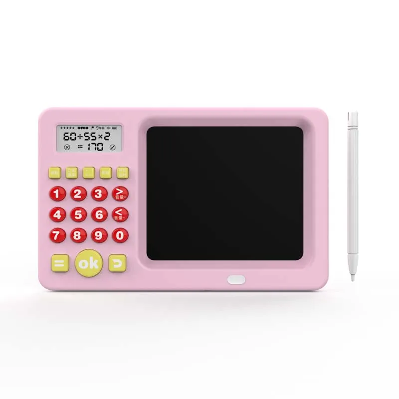2 In 1 Kids Electronic Mental Arithmetic Balance Trainer Oral Math Counter Calculator LCD Writing Tablet