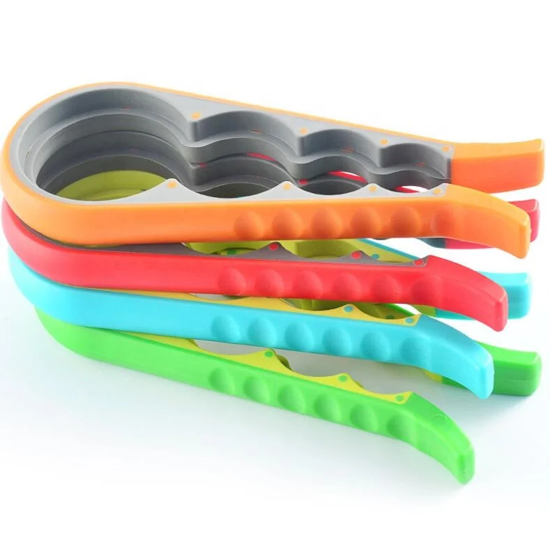 Многофункциональный четыре в одном открывалка для бутылок/кухонная консервная открывалка/противоскользящая завинчивающаяся крышка