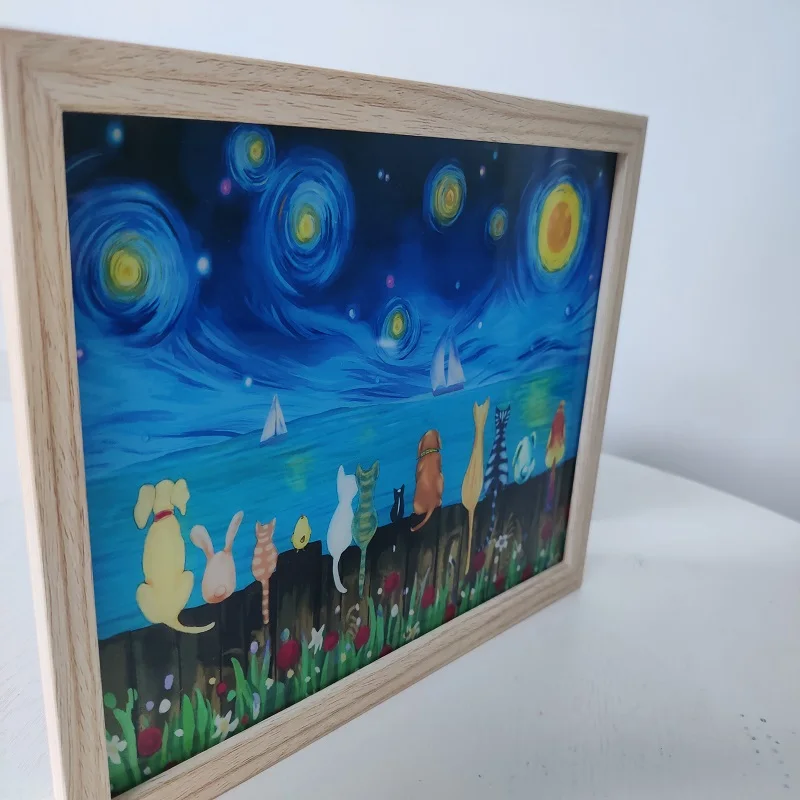 Акриловая светодиодная рамка для фотографий Van Gogh