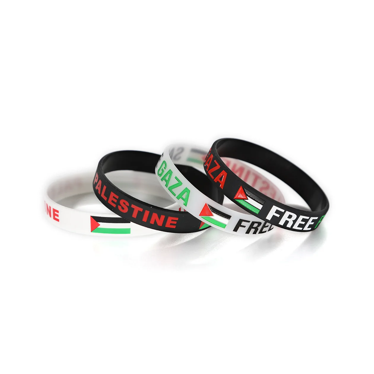 Wholesale Custom  287 Countries National Flag Pattern Wristbands Printed Silicone Bracelets Football Israel Palestine Fans Gifts