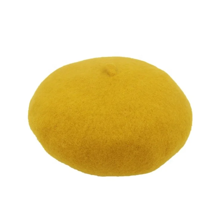 Hot Selling Autumn and winter Plain 100% Wool Felt Beret For Men and women