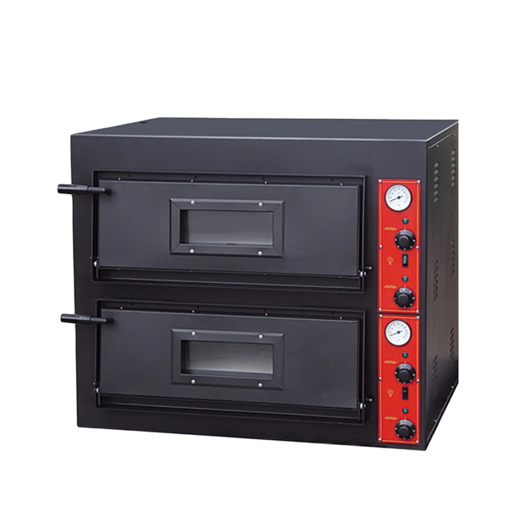 Commercial catering equipment electric industrial double layer pizza oven
