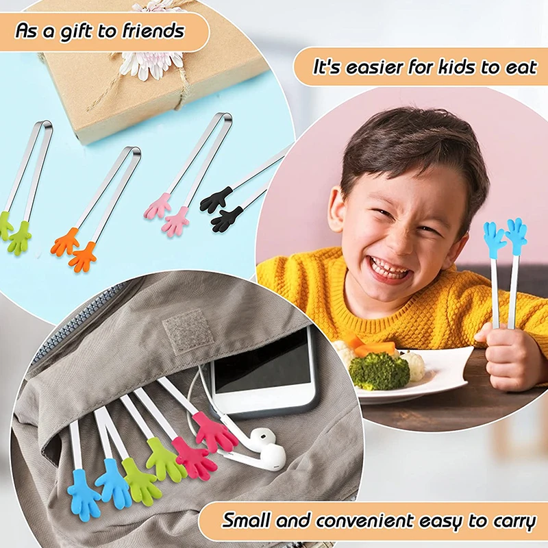 Cute Palm Shape Mini Ice Tong for Whiskey Sugar Ice Cube Stainless Steel Ice Cube Tongs
