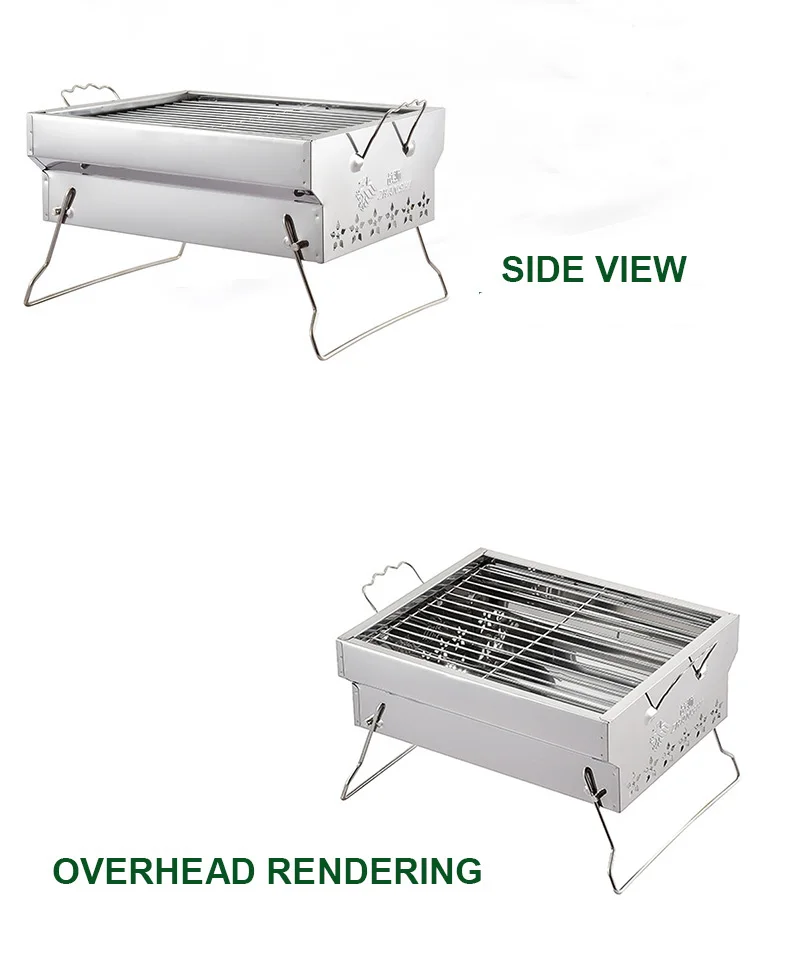 Hot sale outdoor chicken holder rack vertical roaster stainless barbecue non-stick portable foldable charcoal bbq grill