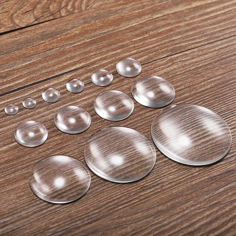 DIY Jewelry Accessories  Round Glass Cabochon  Crystal Concave and Convex Glass Patch