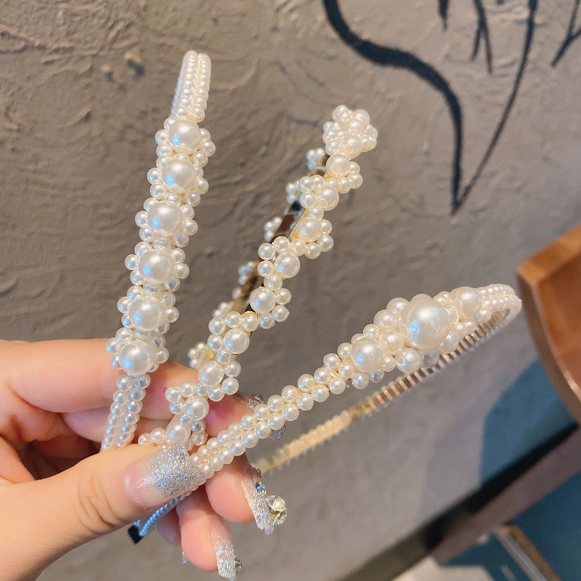 New Style Luxury Hair Accessories Sweet Headband Hair Bundle Baroque Handmade Wedding Bride Flower Hairband