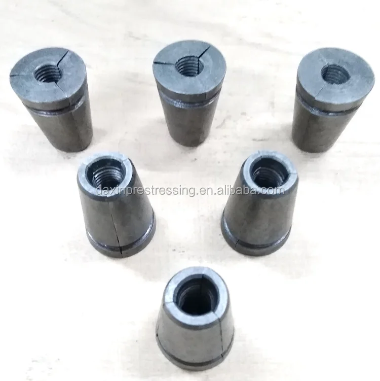 Customization steel cable wedges grips for post tension prestressing anchor block plate 7mm 9 53mm