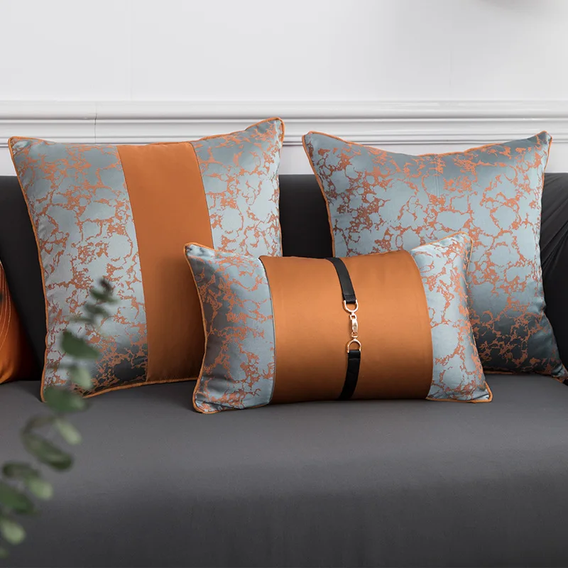Современная легкая Роскошная стильная высокоточная Высококачественная жаккардовая атласная Подушка из пиломатериала наволочка для домашнего дивана декоративная