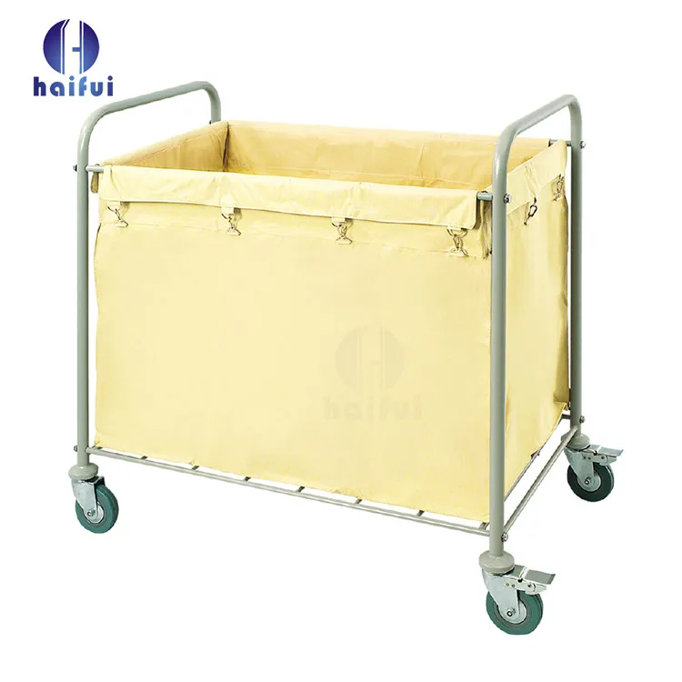 High quality hotel and restaurant use fiberglass laundry service linen trolley cleaning cart