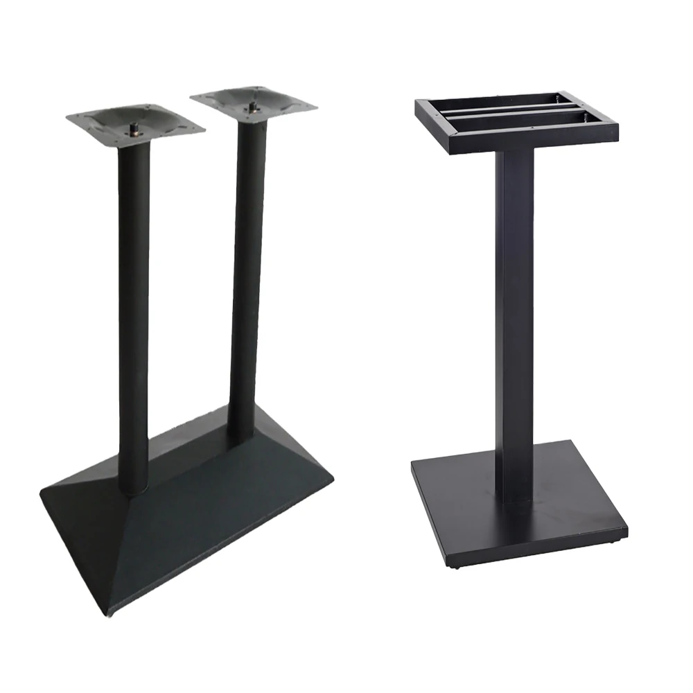 Unique Design Classic Contemporary Decoration Square Round Restaurant Coffee Bar Carbon Steel Table Base