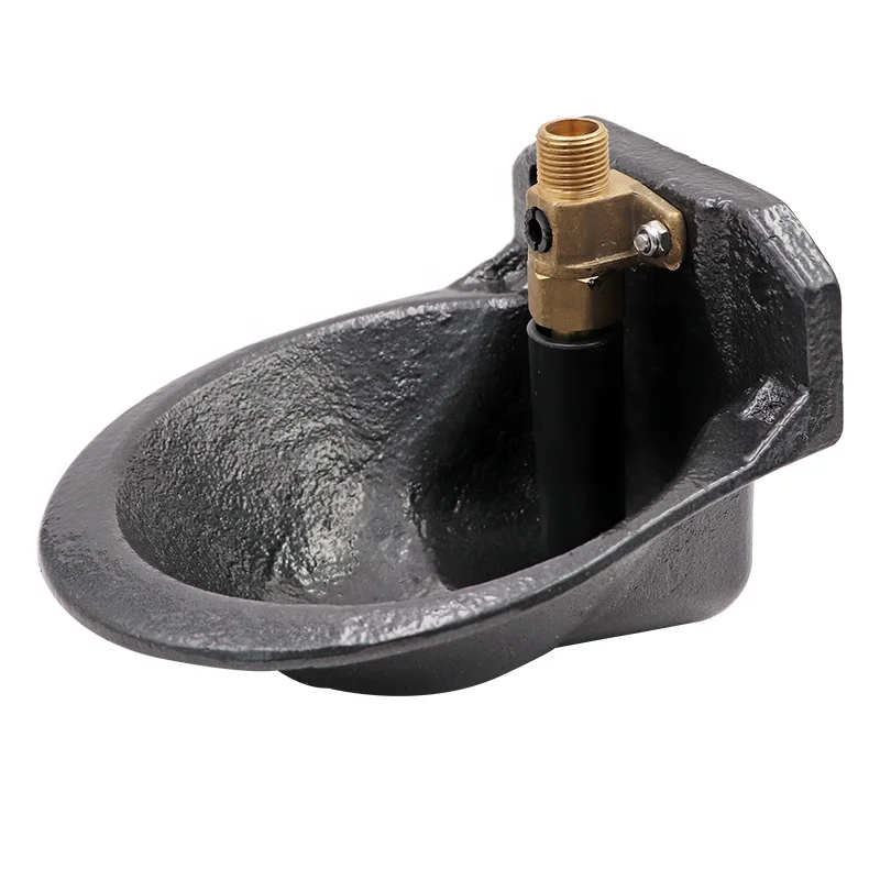 Livestock Animal Drinking Equipment Cast Iron Automatic Sheep Goat Water Bowl Copper Valve Drinking Trough