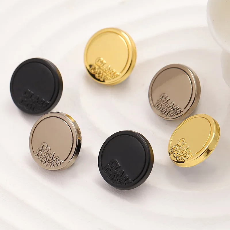 Latest Design Round Shape Zinc Alloy Embossed Metal Sewing Accessory Men Garment Suit Coat And Blazer Button For Clothes