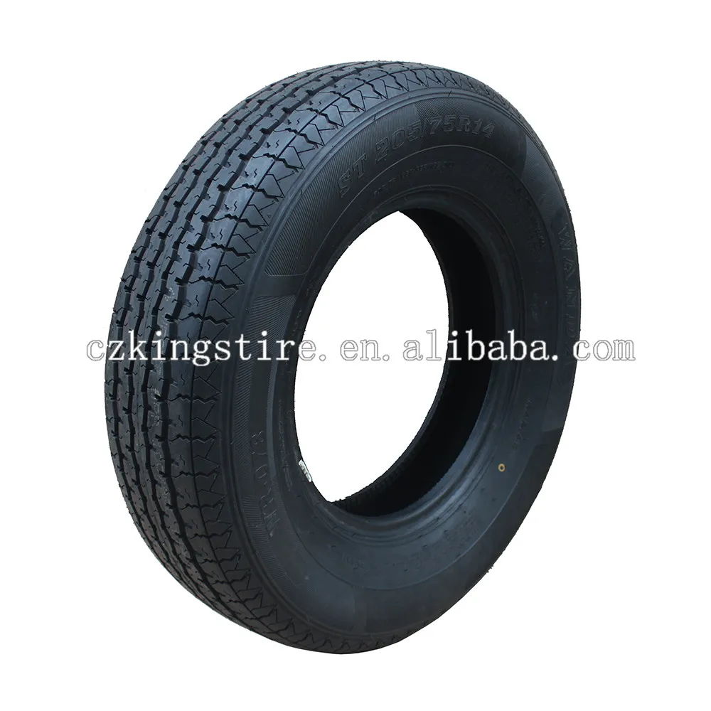 
factory supplier ST205/75R14 trailer tire with white coated steel wheel 