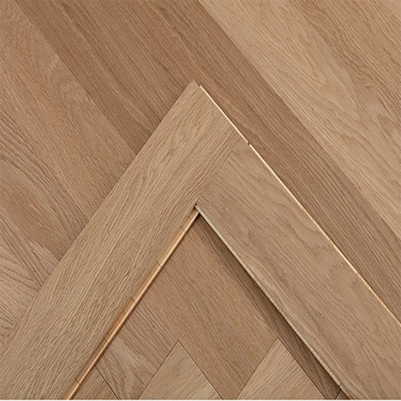 Solid wood oak herringbone parquet hardwood timber flooring
