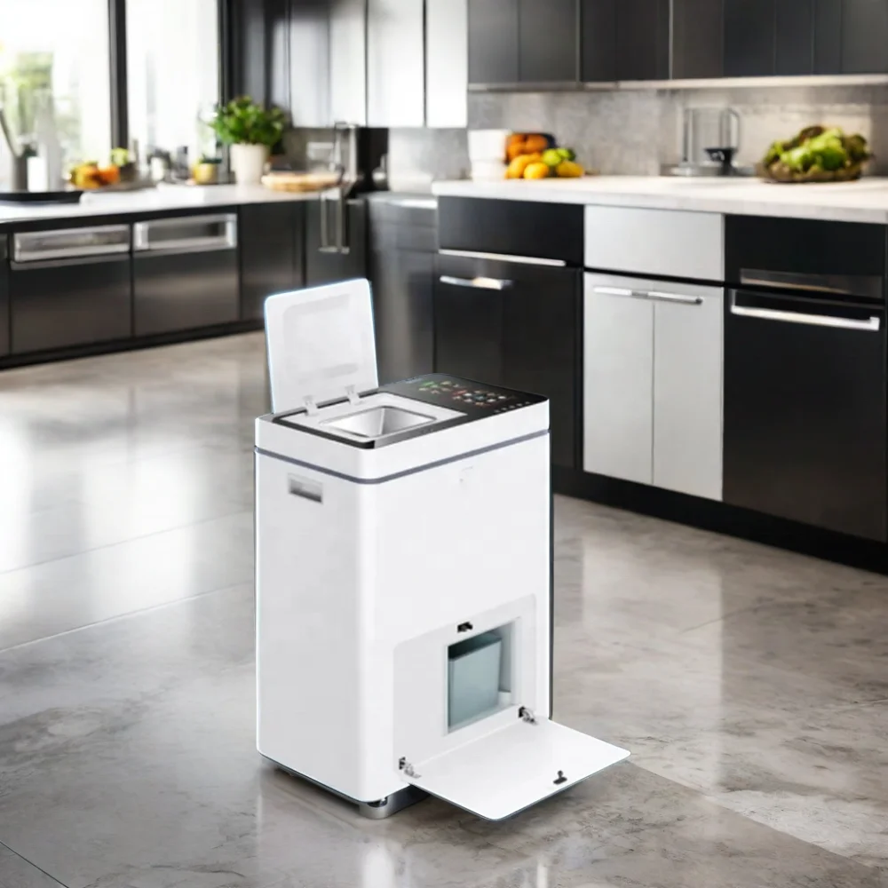 Automatic Electric Kitchen Food Waste Compactor Grinding Chamber 60 Home Kitchen Household Commutator Motor 200 Stainless Steel