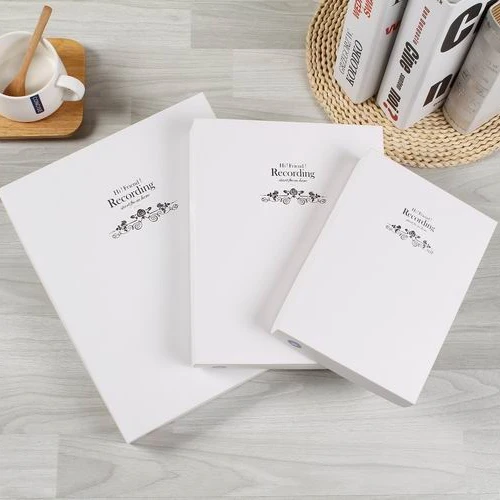 Premium A5 thermo PU hard cover custom spiral ringbinder journal notepad notebook with lock