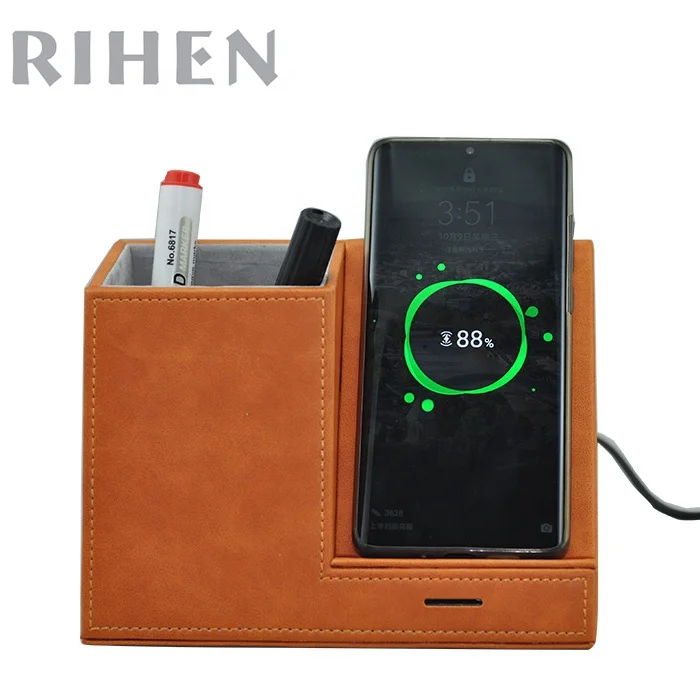 Wireless Charger with Desk Organizer, Wireless Charging Station for iPhone 13/13 Pro/12/11/Samsung Galaxy S22/S21/S20