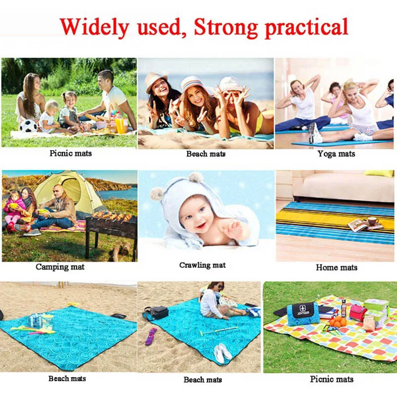 China wholesale travel Picnic Outdoor Blanket For Waterproof  Beach Mat Customized 6 person Picnic Blanket Set