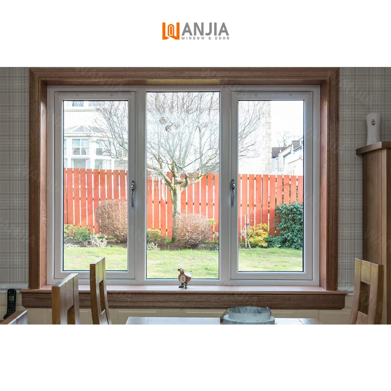 Custom house french design plastic vinyl windows upvc double glazed windows pvc casement windows