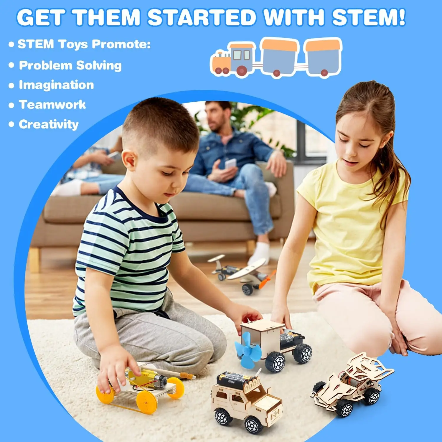 MI 3D Jigsaw Puzzle 5 In 1 STEM Toys Kit Educational Science Kit For Kids Educational DIY Solar Wooden Electronic Toys