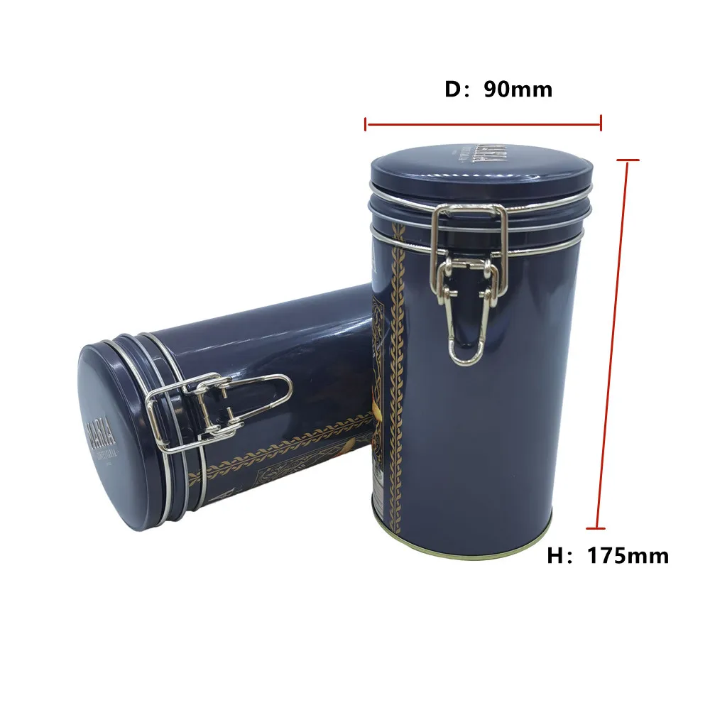 Hot selling coffee bean tin box coffee beans sealed tin can lock tea tin can seal and dry the tea and coffee