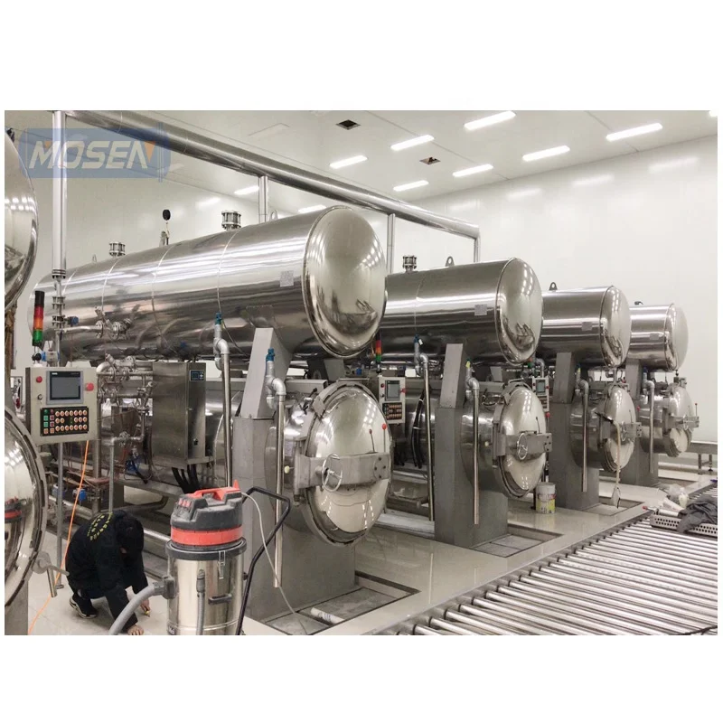 industrial steam rotary food retort machine sterilizing for Olive Canned Pineapple