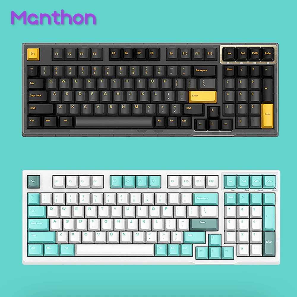 RX980 RGB 3 Mode Gaming Mechanical Keyboard Kit with GATERON PBT Sublimasi Keycap Hot Swap 2.4G BT Wireless